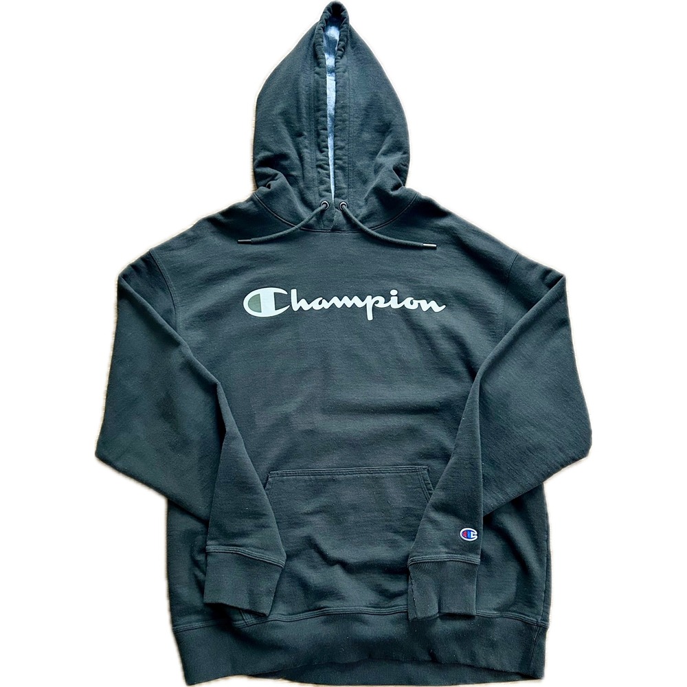 Champion Mens Authentic Athleticwear Script‎ Logo Hoodie Dark Green XL AW066E
